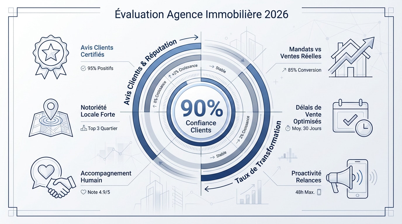 Expert consultant analysant les performances d'une agence immobilière en 2026