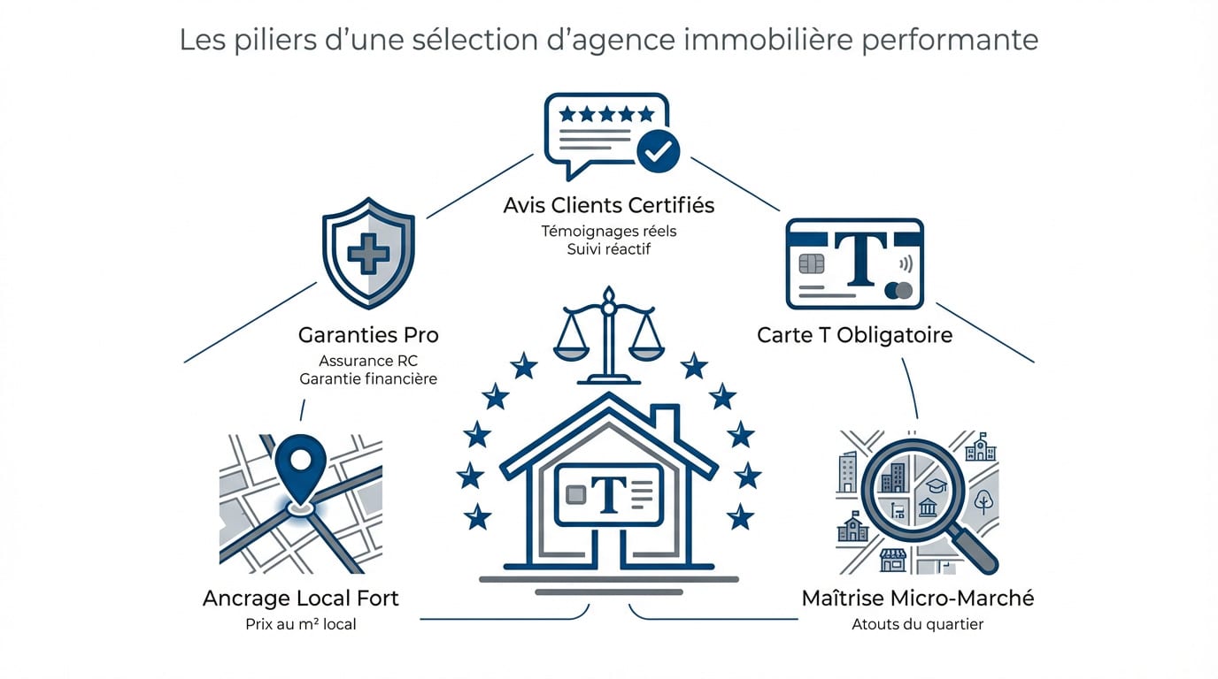 Expert immobilier analysant les critères de sélection d'une agence performante